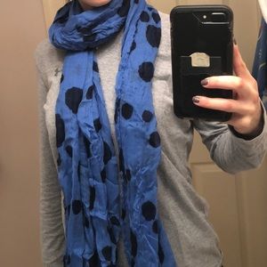 Gap blue polka dot scarf